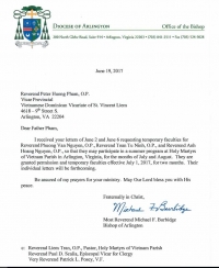 Letter from Bishop Michael Burbidge